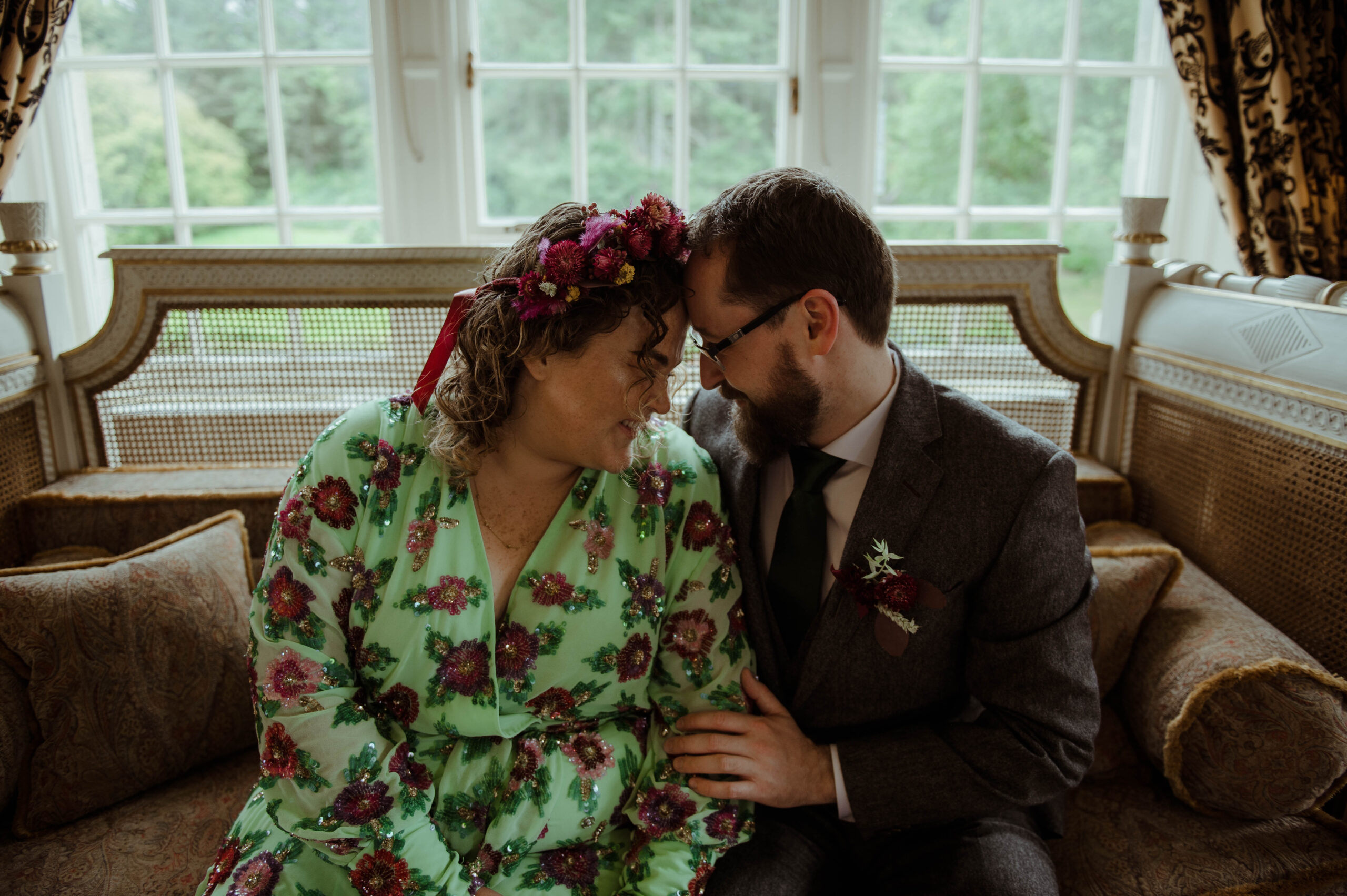Sarah and Jonathan Glenapp Castle Elopement captured by Grace Hunter Photography